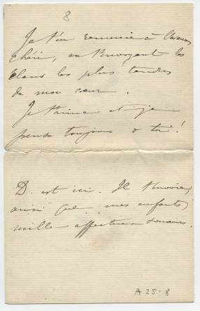 Lettre adressée par la princesse Rachel Bibesco Bassaraba, princesse de Brancovan, à Paderewski, [à Aix-les-Bains via Paris], le 1er septembre [1900]