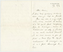 Lettre (avec enveloppe) adressée par Paderewski à Irène Löwenberg, à Vienne, de Paris, 94 avenue Victor-Hugo, le 15 juillet 1892