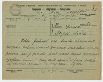 Télégramme adressé par Paderewski à «Henri Opienski Morges Suisse», de Nice le 6 mai 1930