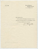 Lettre adressée par Paderewski [à Mlle Anne-Marie Redard], de Riond-Bosson le 21 novembre 1935