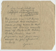 Télégramme non daté (brouillon) adressé par Paderewski à Lucy Ernest Schelling, Steamer Champlain, Plymouth