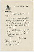 Lettre (avec enveloppe) adressée par Guy Dorval, rédacteur au «Gaulois», à Paderewski, à l'Hôtel Westminster de Nice, de Paris le 18 février 1910