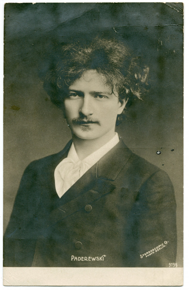 Carte postale «The Rotopaot Postcard» du «jeune lion» Paderewski adressée (affranchie, mais pas envoyée) à Stanley J. Rubinstein (?) à Kensington