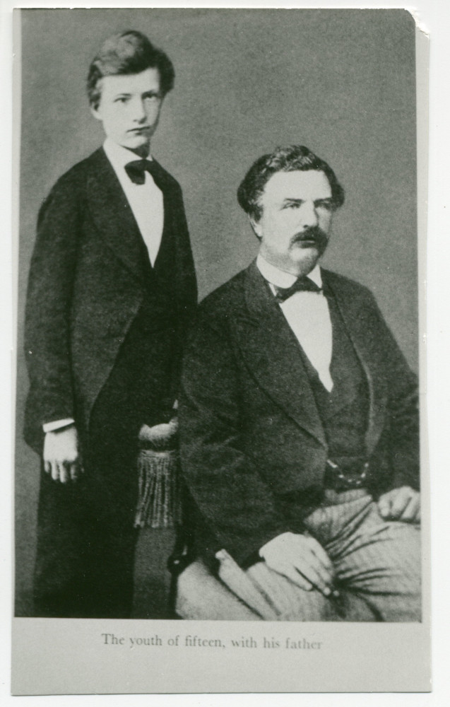 Photographie de Paderewski âgé de 15 ans avec son père Jan