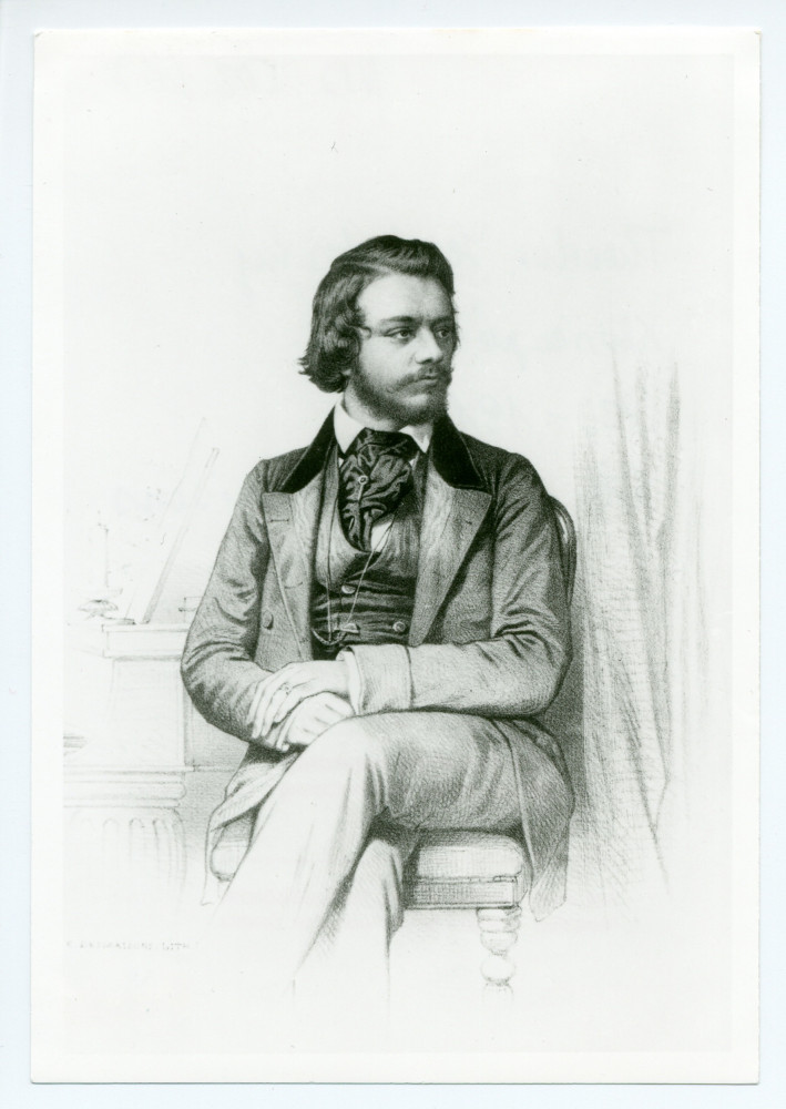 Lithographie du jeune Teodor Leszetycki (1830-1915) par Emile Demaisons