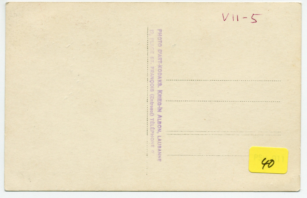 Carte postale représentant le cortège funèbre accompagnant dans les rues de Vevey la dépouille mortelle de Henryk Sienkiewicz le 20 octobre 1924, jour de son transfert en Pologne – éditée par Krieg-In Albon à Lausanne