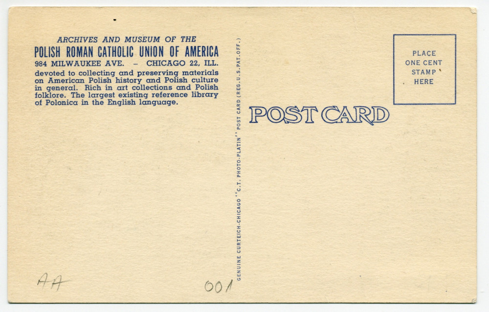 Carte postale de Paderewski au piano – illustration de Paul Strayer – éditée par le Polish Roman Catholic Union Archives and Museum de Chicago