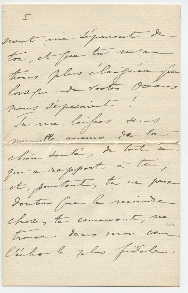 Lettre adressée par la princesse Rachel Bibesco Bassaraba, princesse de Brancovan, à Paderewski, [à Aix-les-Bains via Paris], le 1er septembre [1900]