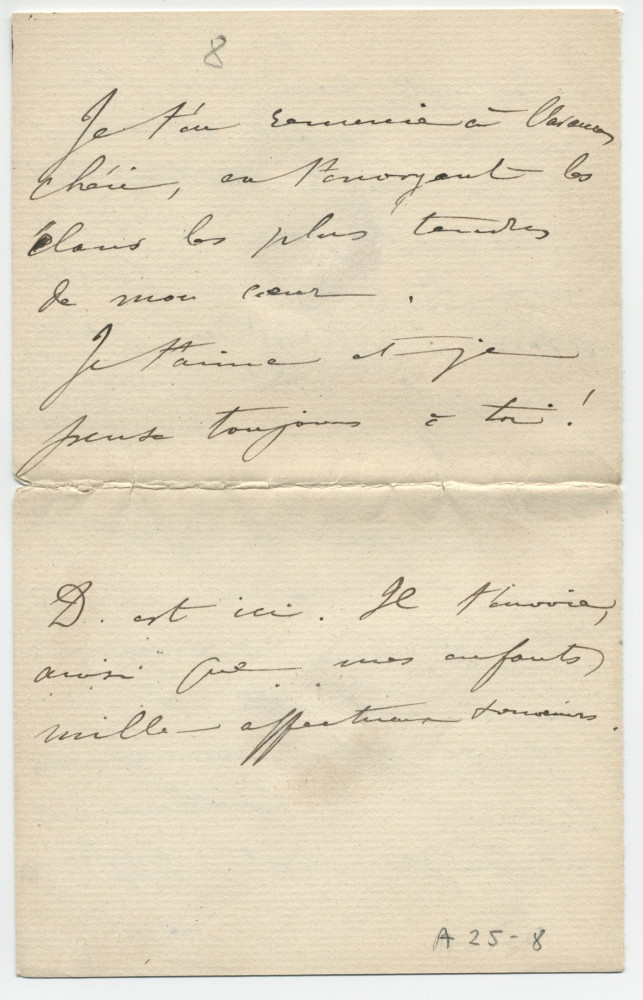 Lettre adressée par la princesse Rachel Bibesco Bassaraba, princesse de Brancovan, à Paderewski, [à Aix-les-Bains via Paris], le 1er septembre [1900]