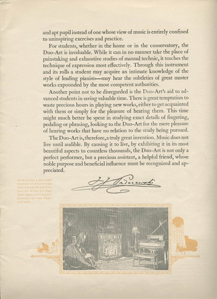 Libretto du récital donné «On the Steinway Piano, the Instrument of the Immortals» par Paderewski le 8 mars 1923 à l'Exposition Auditorium de San Francisco (Californie) (a-i)