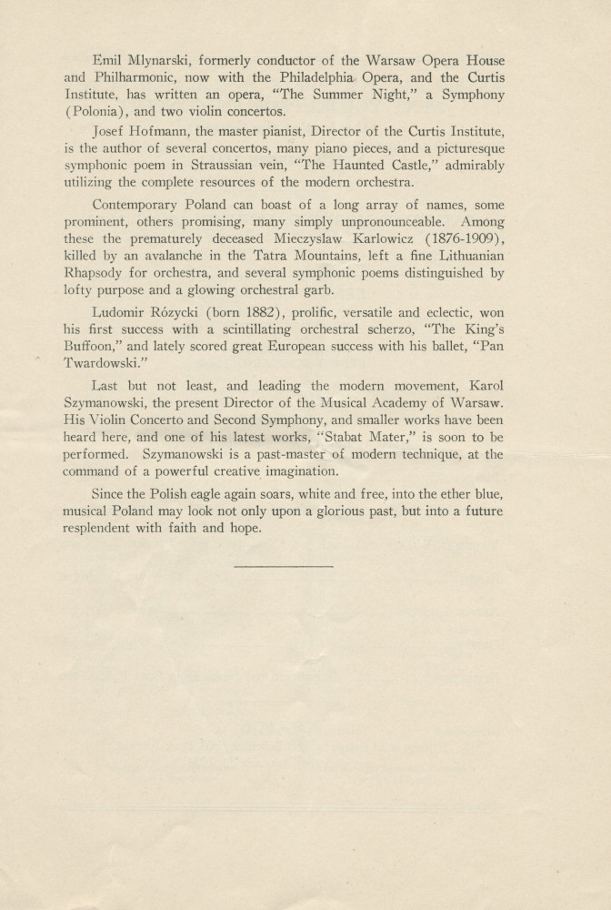 Libretto du 4e Young People's Concert donné le 29 décembre 1930 au Carnegie Hall de New York par Ernest Schelling (direction), avec entre autres au programme le Concerto pour piano de Paderewski (avec le compositeur en soliste) (a-h)
