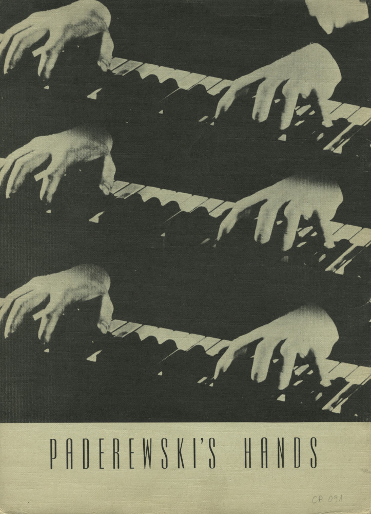 Libretto illustré et documenté du «Paderewski Twentieth American Tour Souvenir Program» [récital-souvenir de la 20e tournée américaine de Paderewski] donné le 2 avril 1939 au Shrine Auditorium de Los Angeles (Californie) (s-t)