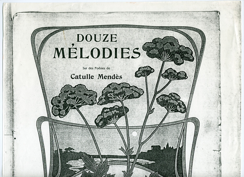 Partition de la mélodie n° 1 «Dans la forêt» tirée des «Douze mélodies sur des poésies de Catulle Mendès» pour voix et piano op. 22 n° 1 de Paderewski (Au Ménestrel / Heugel & Cie, Paris – photocopie)