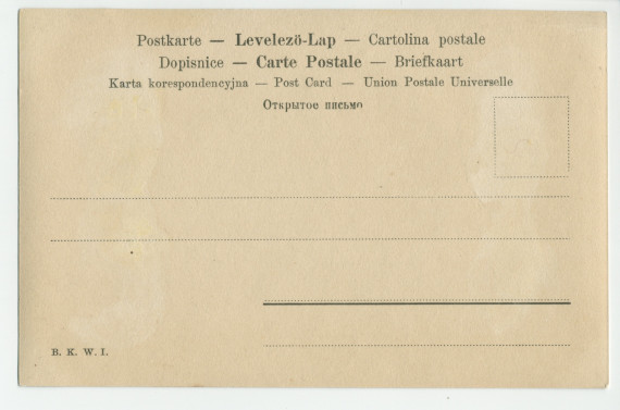 Carte postale du «jeune lion» Paderewski de face – photographie prise par la London Stereoscopic & Photographic Company Limited de Londres, sans doute lors de sa première tournée anglaise de 1890 – éditée par l'Union postale universelle