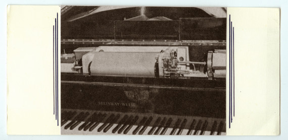 Photographie de Paderewski enregistrant sur rouleaux Welte-Mignon le 27 février 1906 à Leipzig (mauvaise copie)