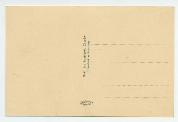 Carte postale de l'établissement d'enseignement et de la villa Polonia (au premier plan) de Chyrów (aujourd'hui Khyriv, dans l'oblast de Lviv, en Ukraine)