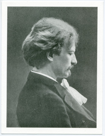 Carte postale de Paderewski (de profil) éditée par le Paderewski Festival de Paso Robles (Californie) – photographie issue de la Smith Collection