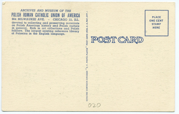 Carte postale de Paderewski – illustration de Paul Strayer – éditée par le Polish Roman Catholic Union Archives and Museum de Chicago