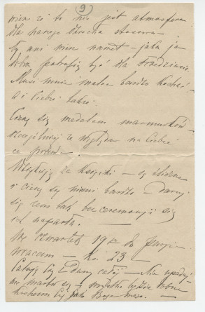 Lettre adressée (en polonais) par Hélène Gorska à Paderewski, en Galicie (?), de Paris le 11 septembre 1889 (6-7)
