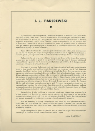 Libretto du Festival de musique polonaise organisé les 25, 27 et 28 juin 1932 au Théâtre des Champs-Elysées à Paris au profit de la Fondation Foch à l'occasion du centenaire de l'arrivée de Chopin en France (h-m)