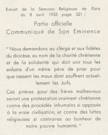 Libretto du récital donné par Paderewski le 28 juin 1933 au Théâtre des Champs-Elysées à Paris au profit du Comité français pour la protection des intellectuels juifs persécutés, avec allocution du R[abbin] P. Sanson – Avec billet d'entrée