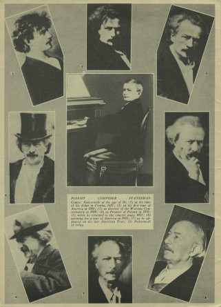 Libretto illustré et documenté du «Paderewski Twentieth American Tour Souvenir Program» [récital-souvenir de la 20e tournée américaine de Paderewski] donné le 2 avril 1939 au Shrine Auditorium de Los Angeles (Californie) (a-i)