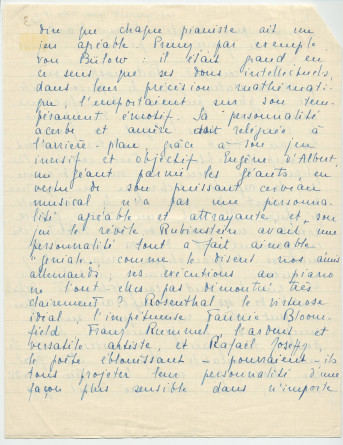 «La personnalité dans l'art de jouer du piano» – Texte manuscrit rédigé par Lydia Opienska-Barblan (sans réf. de publication) (avec saisie dactylographiée en 3 étapes)