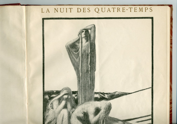 Partition (pour chant et piano) de «La Nuit des Quatre-Temps, Légende en 4 actes» de René Morax (1873-1963) (texte) et Gustave Doret (1866-1943) – «à Paderewski» (Fœtisch Frères SA, Editeurs, Lausanne, 1912 – reliure cartonnée)