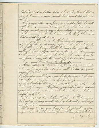 Acte n° 4077 de vente d'un immeuble sis «En Riond-Bosson» propriété de la Commune de Tolochenaz réalisée le 16 mai 1888 devant le notaire Henri Gonvers, à Morges