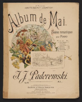 Partition de la Barcarolle de l'«Album de Mai» op. 10 n° 4 de Paderewski (Ed. Bote & G. Bock, Berlin, 1908)