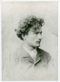 Photographie de profil de Paderewski âgé d'environ 19 ans, au moment de son premier mariage avec Antonina Korsak