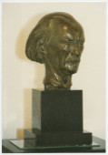 Photographie du buste original de Paderewski réalisé dans les années 1910 par François Black (dont le Musée Paderewski de Morges possède une copie, prêt du Musée Jenisch de Vevey)