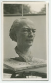Photographie du buste en travail de Paderewski réalisé en 1934 par Alfons Magg