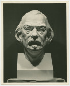 Photographie (de face) d'un buste de Paderewski réalisé par un artiste non identifié