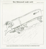 Reproduction d'une caricature «politique» de l'artiste danois Olaf Gulbransson intitulée «Jan Paderewski macht mobil» [Paderewski se mobilise]