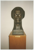 Photographie d'un buste en bronze de Paderewski réalisé par le sculpteur polonais Alfons Karny