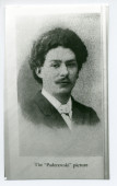 Photographie du pianiste britannique Harold Bauer (1873-1951) dans ses jeunes années, avec comme légende «The Paderewski Picture» – entendez: une coiffure «à la Paderewski»!