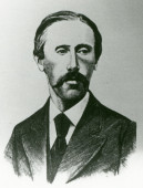 Portrait (dessin?) de Gustav Roguski (1839-1921), premier professeur d'harmonie de Paderewski au Conservatoire de Varsovie