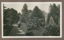Photographie d'un petit chemin dans le jardin de la propriété de Riond-Bosson en 1935