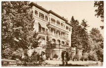 Photographie avec légende de l'angle est de la «villa Paderewski» de Riond-Bosson