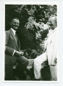 Photographie de Paderewski avec le général Wladyslaw Sikorski sur la terrasse de Riond-Bosson