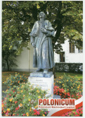 Carte postale commerciale «Polonicum Machindex Institut» (réalisant l'«enregistrement des enseignes commémoratives polonaises dans le monde») avec en photographie la statue de Paderewski réalisée par Milo Martin pour la ville de Morges