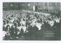 Photocopie de mauvaise qualité du «Testimonial Dinner» donné le 16 mai 1928 à l'Hôtel Commodore à New York en l'honneur de Paderewski, sous les auspices de la Kosciuszko Foundation