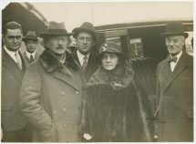 Gros plan de la photographie d'Ignace et Hélène Paderewski à Auckland, en Nouvelle-Zélande, le 28 juin 1927, lors de la seconde tournée en Océanie