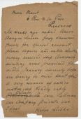Brouillon de télégramme adressé par Paderewski à Henri Muret, 6 rue de la Paix à Lausanne, sans date