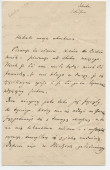 Lettre adressée (en polonais) par Paderewski à Hélène Paderewska, à Riond-Bosson, de Paris le 1er juillet 1899