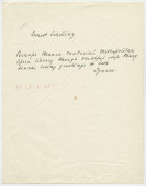 Brouillon du télégramme adressé par Paderewski à Ernest Schelling, le 25 octobre 1935