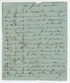 Billet adressé (par télégramme) par la princesse Rachel Bibesco Bassaraba, princesse de Brancovan, à Paderewski, 94 av. Victor-Hugo à Paris, de Paris (timbre de l'av. de Friedland) le 1er juillet 1892
