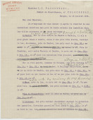Lettre (annotée) adressée par Ernest Gonvers, notaire à Morges, à Paderewski, «Châlet de Riond-Bosson, Tolochenaz», le 10 juillet 1914