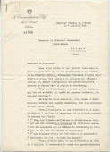 Lettre (avec enveloppe) adressée par le général Henri Guisan, commandant en chef de l'armée suisse, à «Monsieur le Président Paderewski» à Riond-Bosson, du quartier général de l'armée le 23 juin 1940